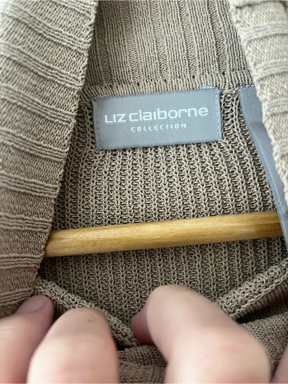 Liz Claiborne Collection Silk Cotton Turtleneck Sweater L 90s Minimalist - Picture 4 of 7